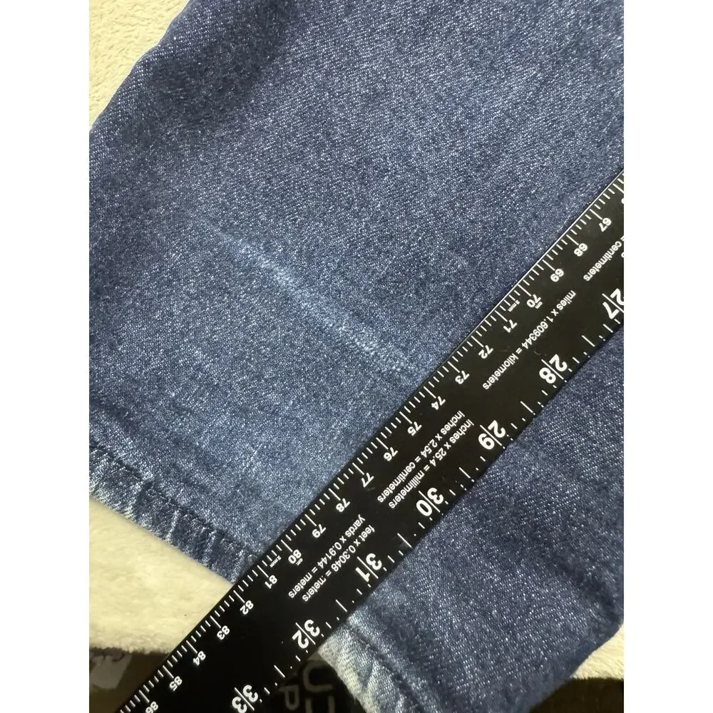 Levi’s 514 Mens 36x32 Blue Straight Leg Jeans Distressed Medium Wash Denim